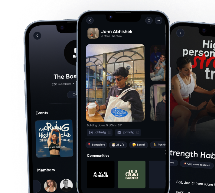 Preview of Dawn app screens