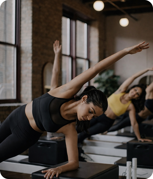 Pilates class at a Dawn studio