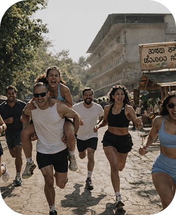 Group run at a Dawn event